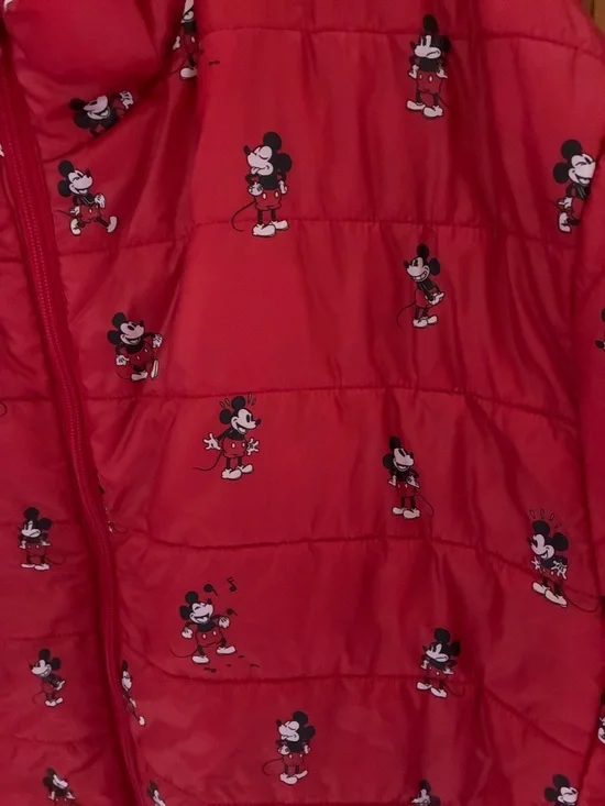 Disney Red Quilted Jacket with Character Print - Picture 2 of 8